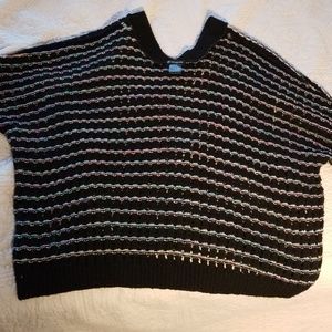 Short sleeve poncho sweater